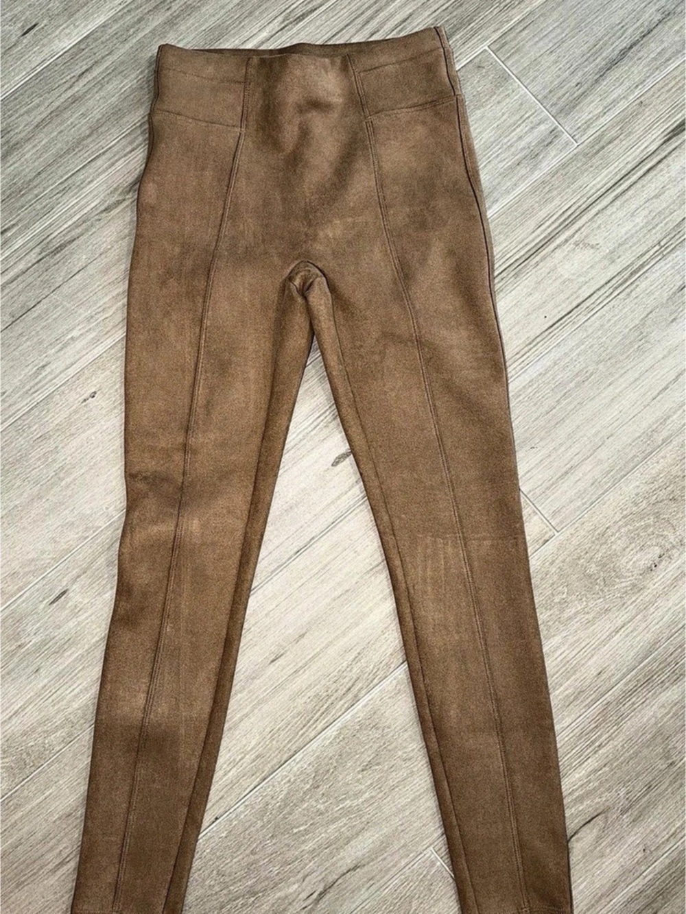 SPANX Faux Suede Leggings in Brown Size Small